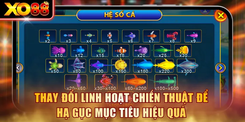 Thay đổi linh hoạt chiến thuật để hạ gục mục tiêu hiệu quả